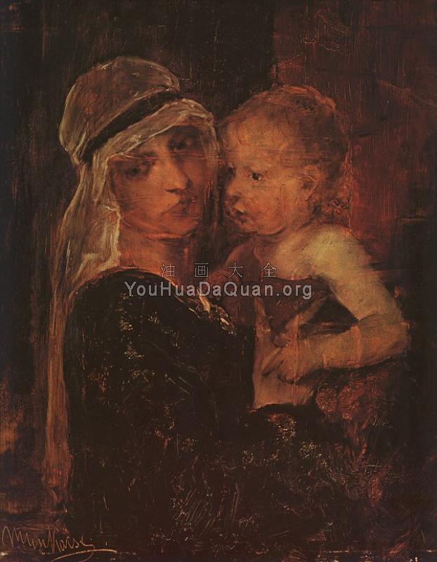 Mother and Child Study for Christ before Pilate - 米哈伊·穆卡西斯